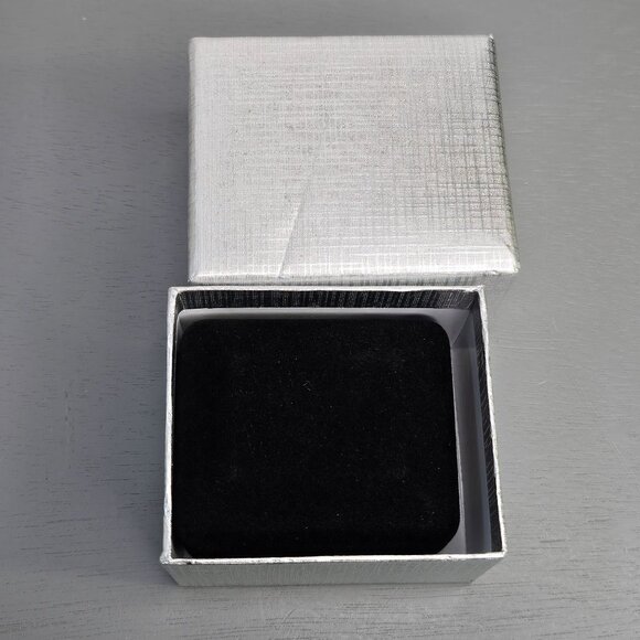 Kay Jewelers Black Velvet Jewelry Box With Silver Gift Box - Picture 5 of 6
